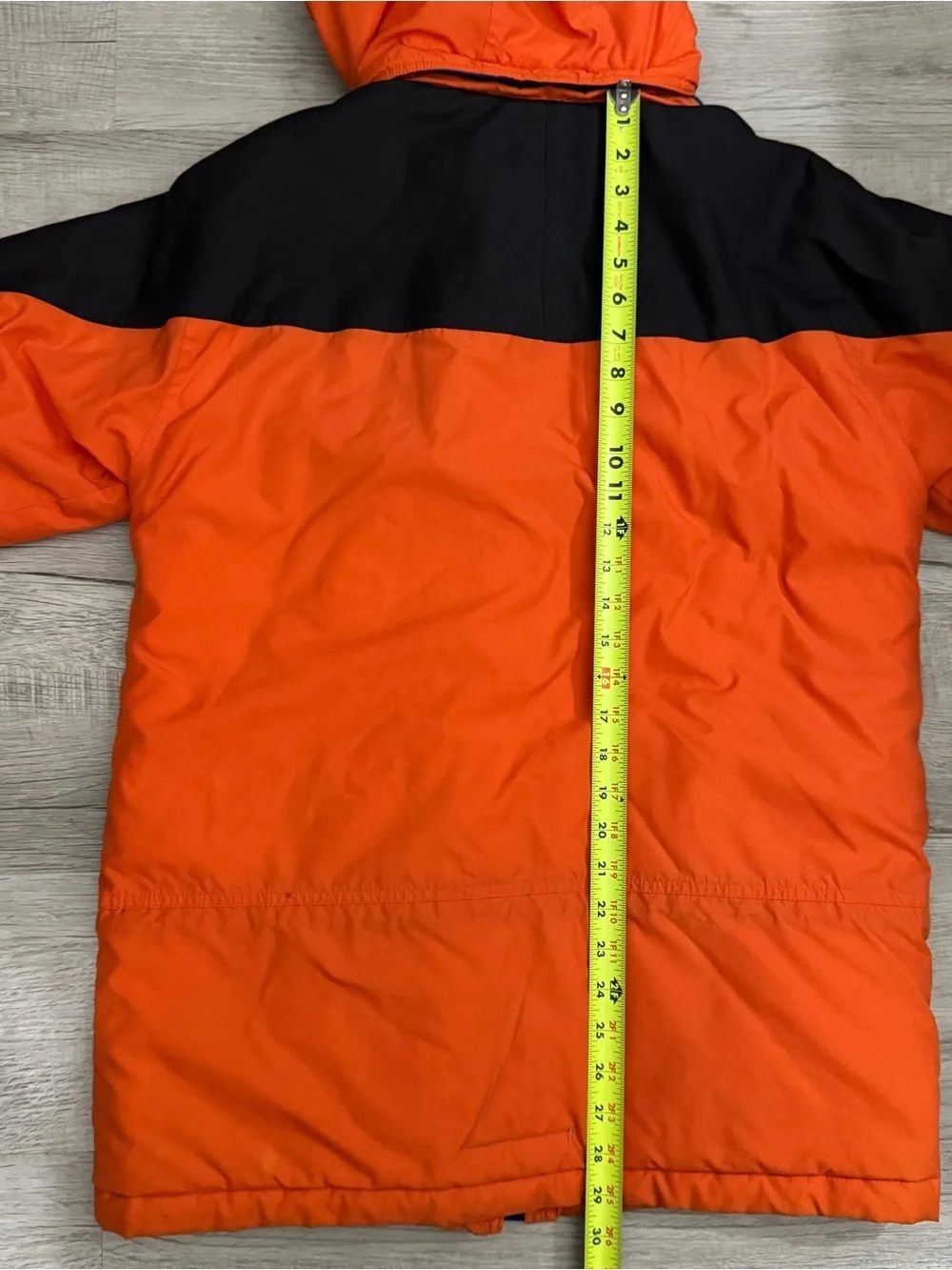 Rare Vintage L.L. Bean Kids Neon Orange , Black & Blue Ski Jacket With Hood